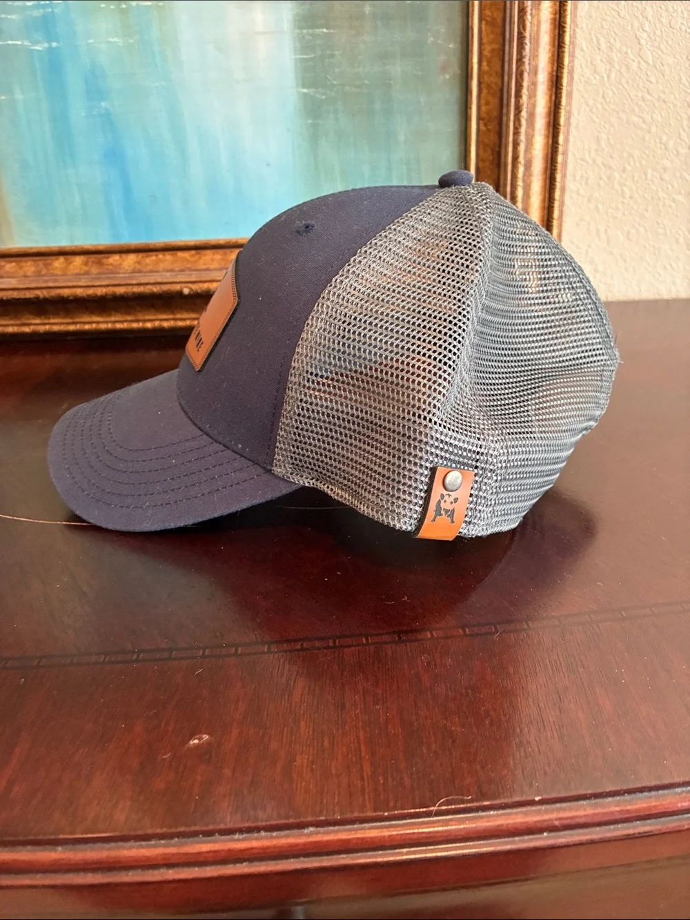 Women’s Navy Mesh Snapback Cap - Feral Housewife Wine